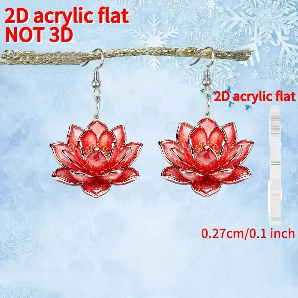 Women's Vintage Lotus Tassel Earrings, Unique Design